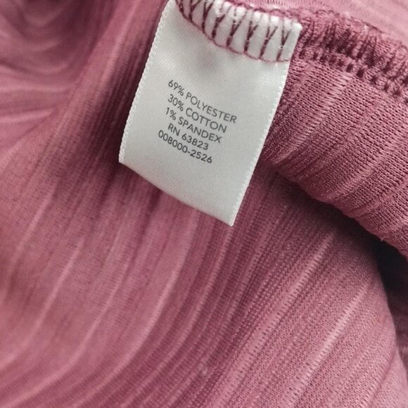 Christopher & Banks Open Front Cardigan Womens M Petite Maroon Striped Classic - Picture 8 of 9